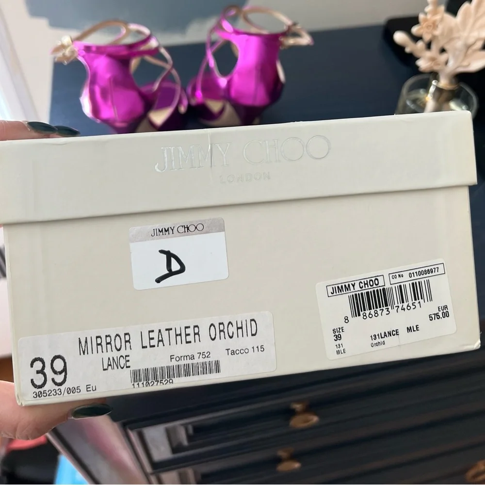 Jimmy Choo Lance mirror leather orchid. - Picture 8 of 10